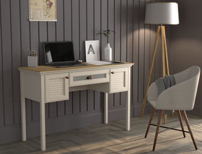 Hanah Home FRN-21033 Escritorio de Estudio Crema, Roble, Gris Hanah Home FRN-21033 Escritorio de Estudio Crema, Roble, Gris